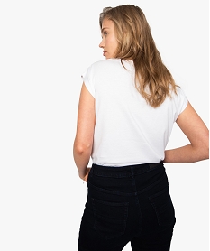 tee-shirt femme coupe large avec inscription blancA010701_3