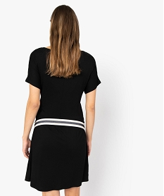 robe de grossesse fluide a taille elastiquee noirA018701_3