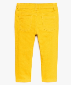 pantalon bebe garcon coupe slim en toile unie jaune pantalonsA019601_2