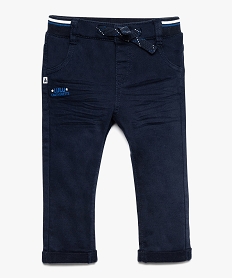 GEMO Pantalon bébé garçon en toile extensible - Lulu Castagnette Bleu