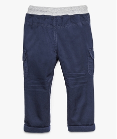pantalon coupe cargo double avec taille elastique bebe garcon bleuA019901_2