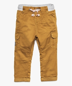 pantalon coupe cargo double avec taille elastique bebe garcon brunA020201_1