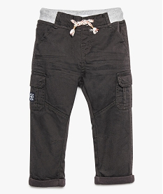 pantalon coupe cargo double avec taille elastique bebe garcon grisA020301_1