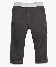 pantalon coupe cargo double avec taille elastique bebe garcon grisA020301_2