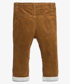 pantalon bebe garcon en velours double jersey brunA020601_2