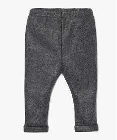 pantalon bebe garcon en feutre a taille elastiquee grisA022101_2