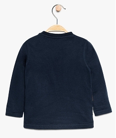tee-shirt bebe garcon en coton bio avec motif animal bleuA025801_2
