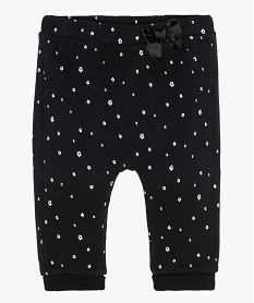 GEMO Pantalon bébé fille chaud et confortable à motif floral Gris