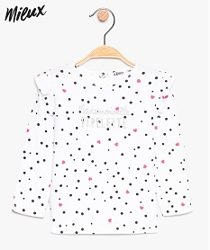 GEMO Tee-shirt bébé fille imprimé à épaules volantées en coton bio Multicolore
