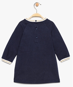 robe bebe fille en coton bio avec motif en sequins - lulu castagnette bleuA030501_2