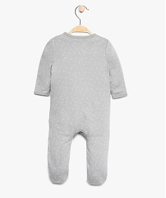 pyjama bebe zippe en coton biologique motif girafe grisA032301_2