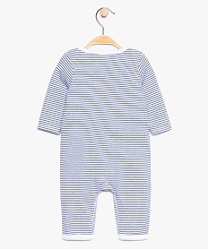 pyjama bebe fille sans pieds en coton biologique blancA032801_2