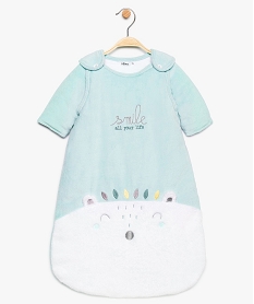 GEMO Gigoteuse bébé en velours à manches amovibles avec motif ourson Blanc