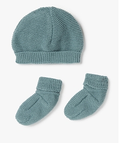 GEMO Ensemble bébé (2 pièces) : bonnet + chaussons Vert