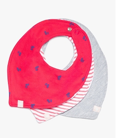 GEMO Bavoir bébé forme bandana avec pression (lot de 3) Multicolore