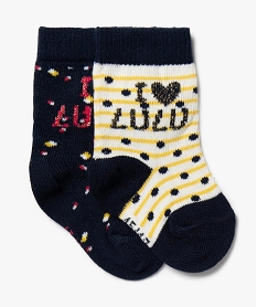 GEMO Chaussettes bébé fille (lot de 2) - Lulu Castagnette Bleu