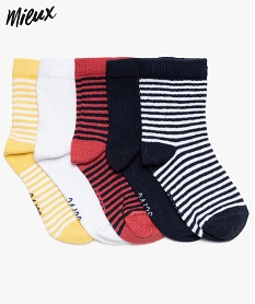 GEMO Chaussettes à rayures bébé (lot de 5) Imprimé