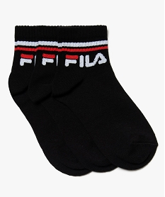 GEMO Chaussettes de sport garçon avec liserés colorés (lot de 3) - Fila noir standard