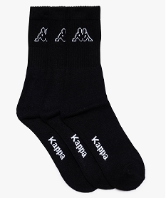 GEMO Chaussettes homme unies - Kappa (lot de 3) Noir