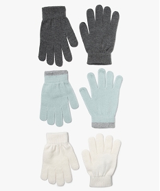 gants fille aux coloris assortis (lot de 3) multicoloreA050701_1