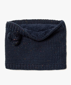 GEMO Snood fille pailleté doublure chaude en polyester recyclé Bleu