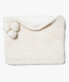 GEMO Snood fille pailleté doublure chaude en polyester recyclé Beige