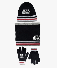 ensemble garcon 3 pieces   bonnet echarpe gants - star wars noirA056001_1