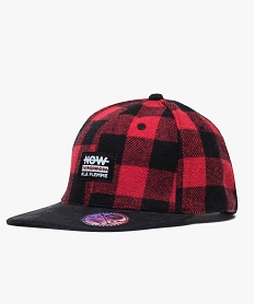 GEMO Casquette garçon à carreaux avec patch sur l’avant Imprimé