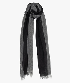 cheche homme a rayures et finitions franges gris foulard echarpes et gantsA061001_1