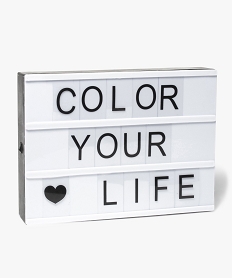 GEMO Lightbox avec 82 lettres interchangeables Blanc