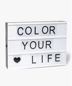 GEMO Lightbox avec 82 lettres interchangeables Blanc