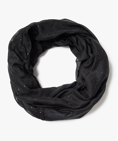 foulard femme snood paillete en polyester recycle noirA068901_1