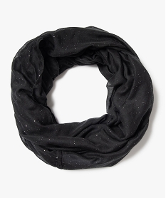 GEMO Foulard femme snood pailleté en polyester recyclé Noir