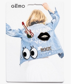 GEMO Lot de 4 pins assortis Blanc
