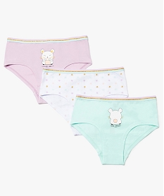 GEMO Shorty fille avec motifs souris et paillettes (lot de 3) Multicolore