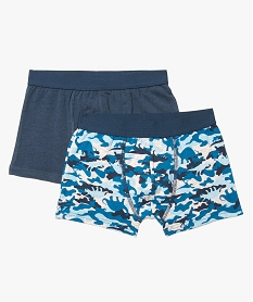 boxer garcon en coton stretch motif camouflage (lot de 2) multicoloreA077001_1