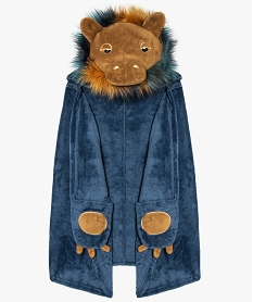 GEMO Cape garçon transformable en coussin lion Bleu