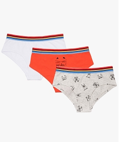 GEMO Shorty fille avec large taille élastiquée à rayures (lot de 3) Multicolore