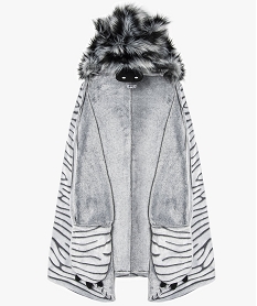 GEMO Cape garçon transformable en coussin zèbre Gris