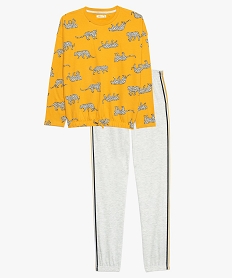 GEMO Pyjama fille imprimé léopard jaune standard