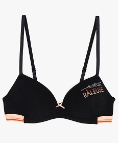 GEMO Soutien-gorge fille à bonnets paddés et forme balconnet Noir