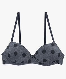 GEMO Soutien-gorge fille à bonnets paddés et motifs pois Gris