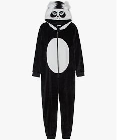 GEMO Combinaison dintérieur fille avec motif panda Noir