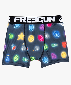 GEMO Boxer garçon en microfibre imprimé pixels - Freegun Imprimé