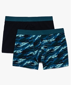 GEMO Boxer homme uni et motif camouflage (lot de 2) Imprimé