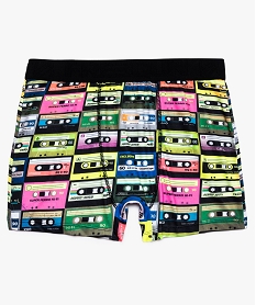 boxer homme a motifs cassettes audio multicolores imprimeA085501_1