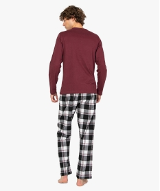 pyjama homme bicolore avec col v violetA087001_3