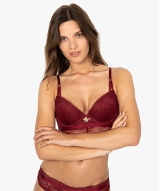 GEMO Soutien-gorge push-up en dentelle avec bijou Rouge