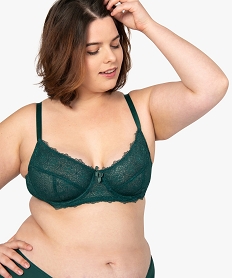 GEMO Soutien-gorge grande taille en dentelle avec armatures Vert