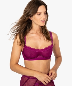 GEMO Soutien-gorge en dentelle à armature et larges bretelles Rose